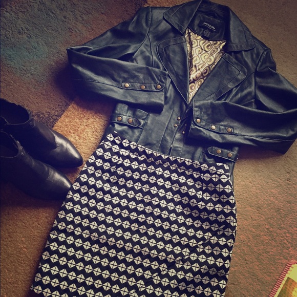 Beautiful hunter/oliveGreen genuine leather jacket - Picture 1 of 4